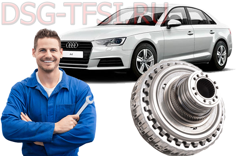 Zamena sceplenia dsg audi a4 v spb na dilerskom oborudovanii s garantiei