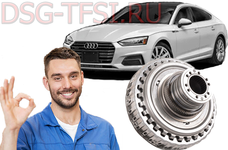 Zamena sceplenia dsg dl501 audi a5 v Spb s ispolzovaniem dilerskogo oborudovania