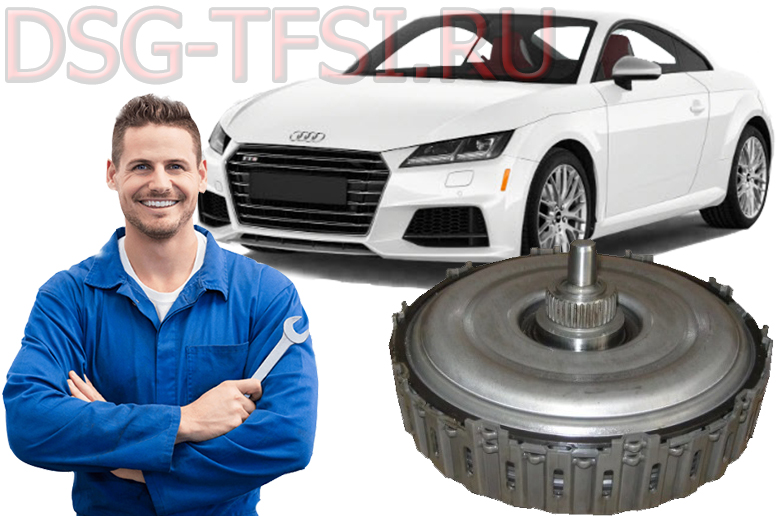 Zamena sceplenia dsg dq500 audi TT v Spb s ispolzovaniem dilerskogo oborudovania